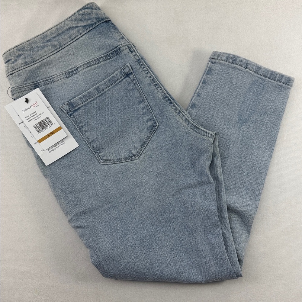 The Skinny Crop Light Blue Women's Mid Rise Pull On Skinny Girl Jeans